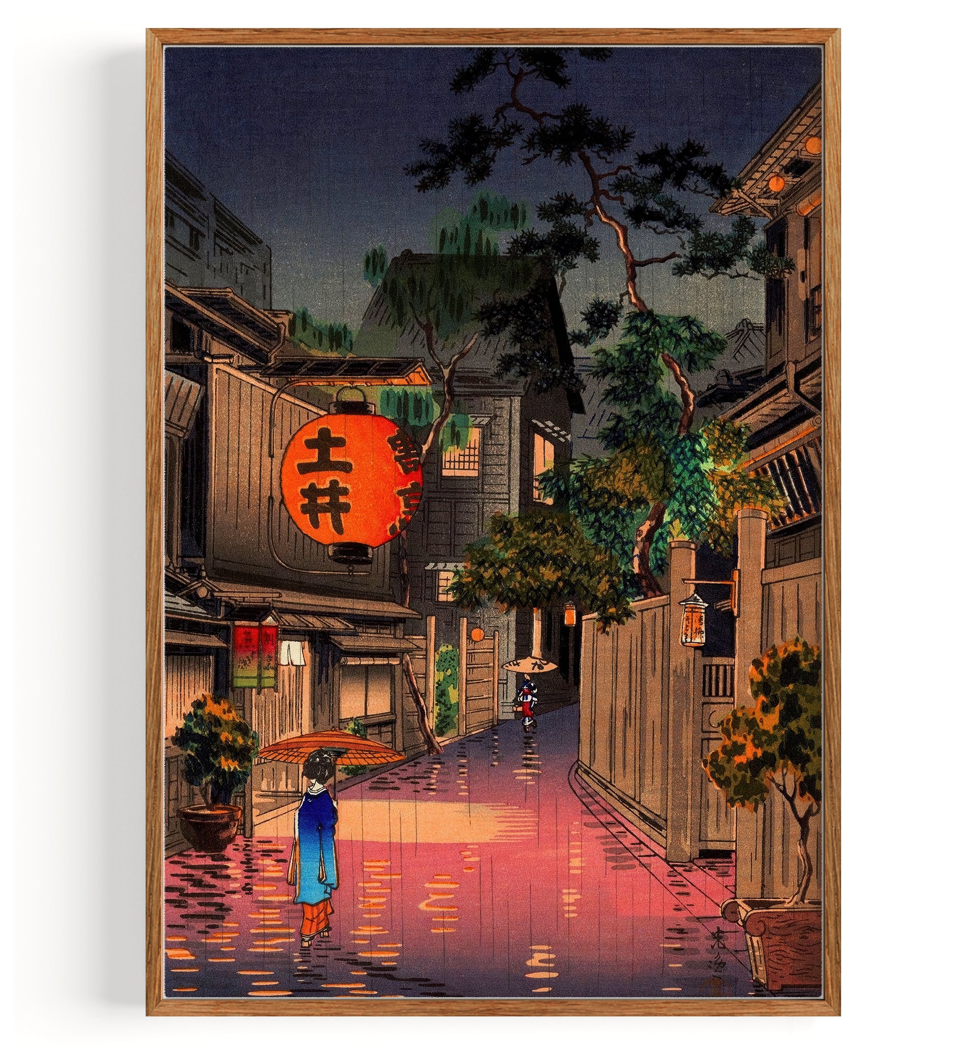 【切子】autumn evening Evening In Ushigome (1939) by Koitsu Tsuchiya Fine Art Print