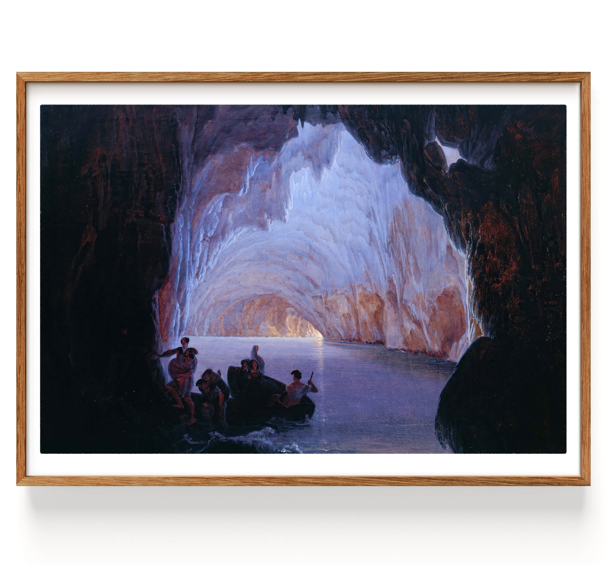The Blue Grotto on Capri (1835) by Heinrich Jakob Fried Fine Art