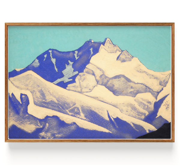 Sommet du Kangchenjunga (sommets enneigés sur un ciel turquoise) (1937)