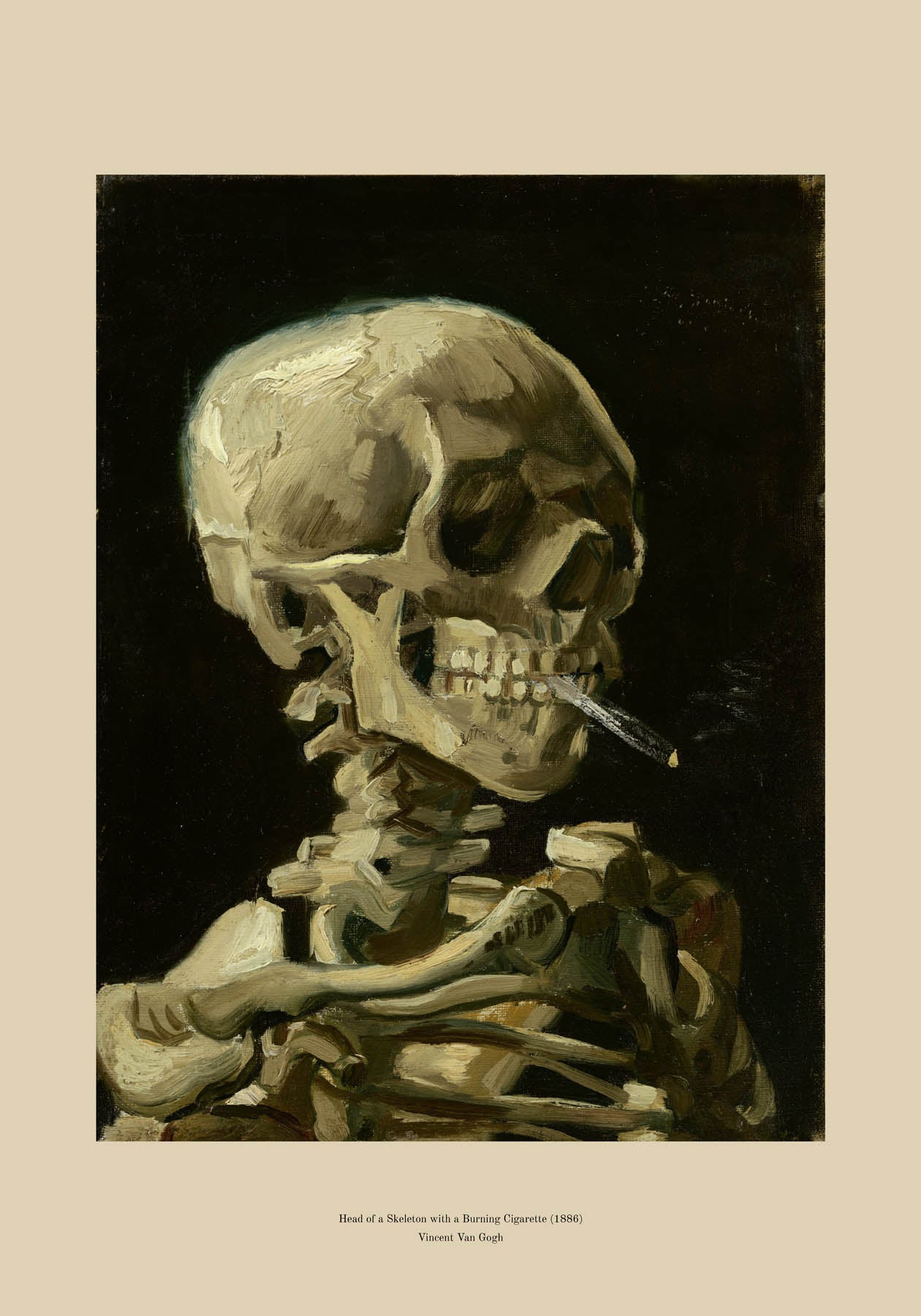 Head of a Skeleton with a Burning Cigarette (1886)