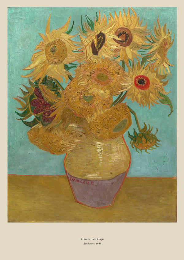 Tre girasoli in un vaso (1888)