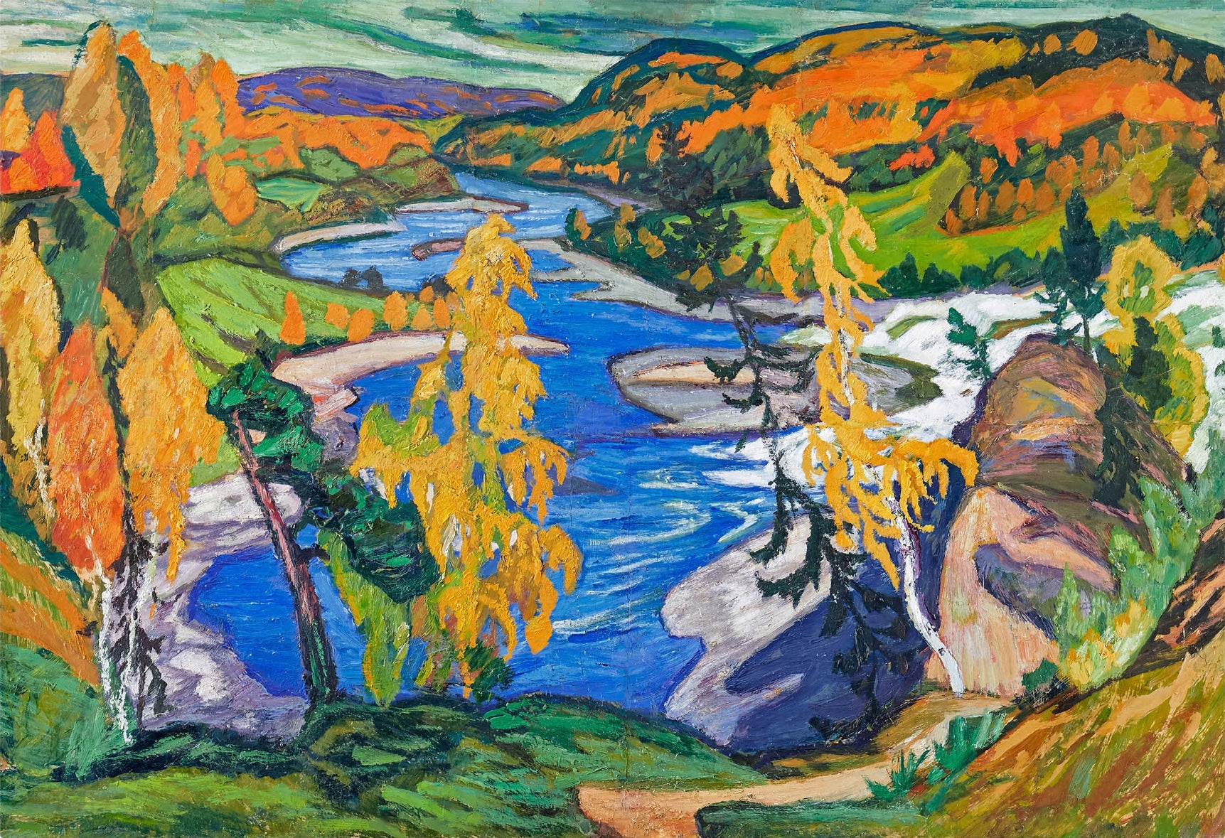 Ångermanälven mot Näsåker (1925)