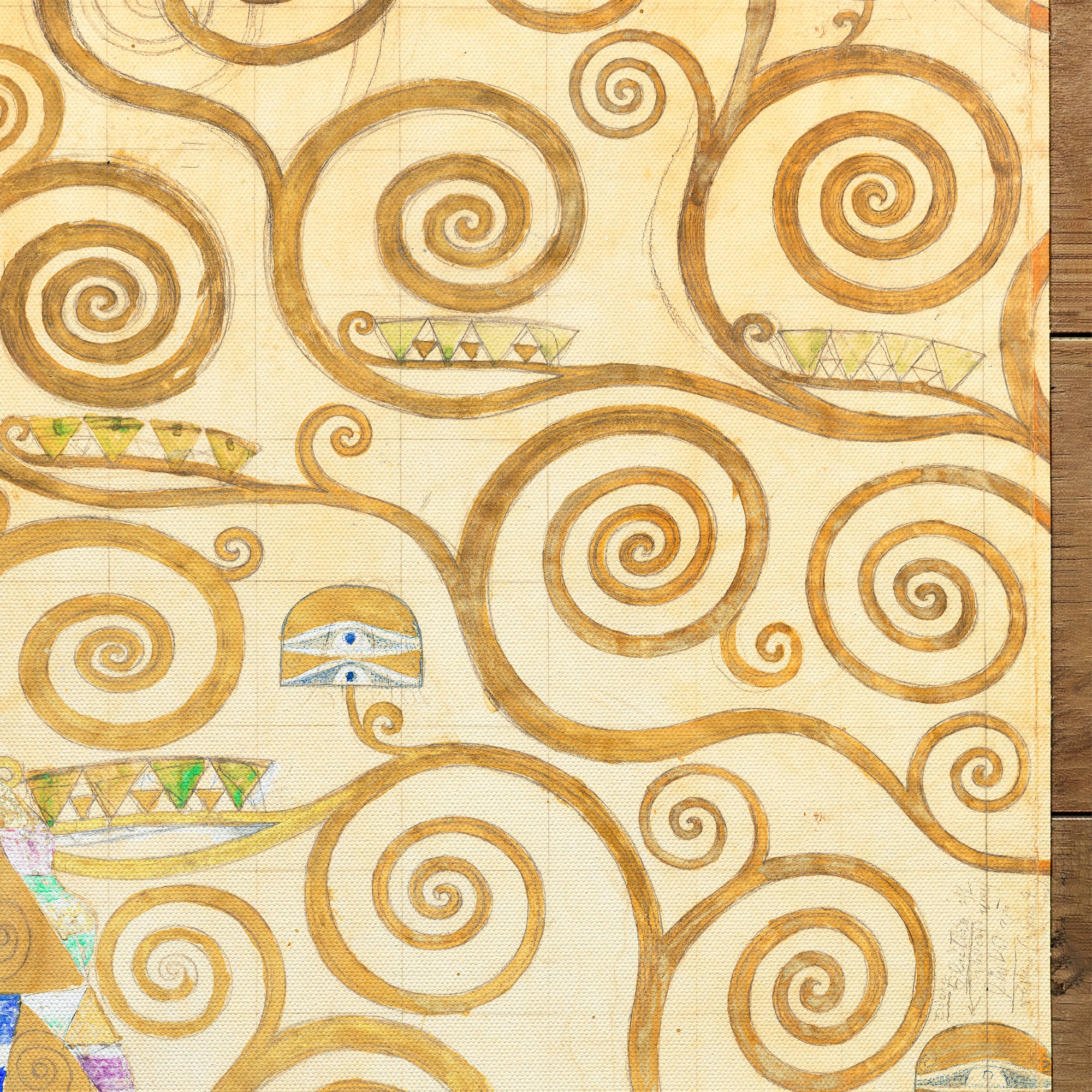 Die Erwartung (Tänzerin), Mosaikfrieses für den Speisesaal des Palais Stoclet in Brüssel Teil 2 (1910-1911)