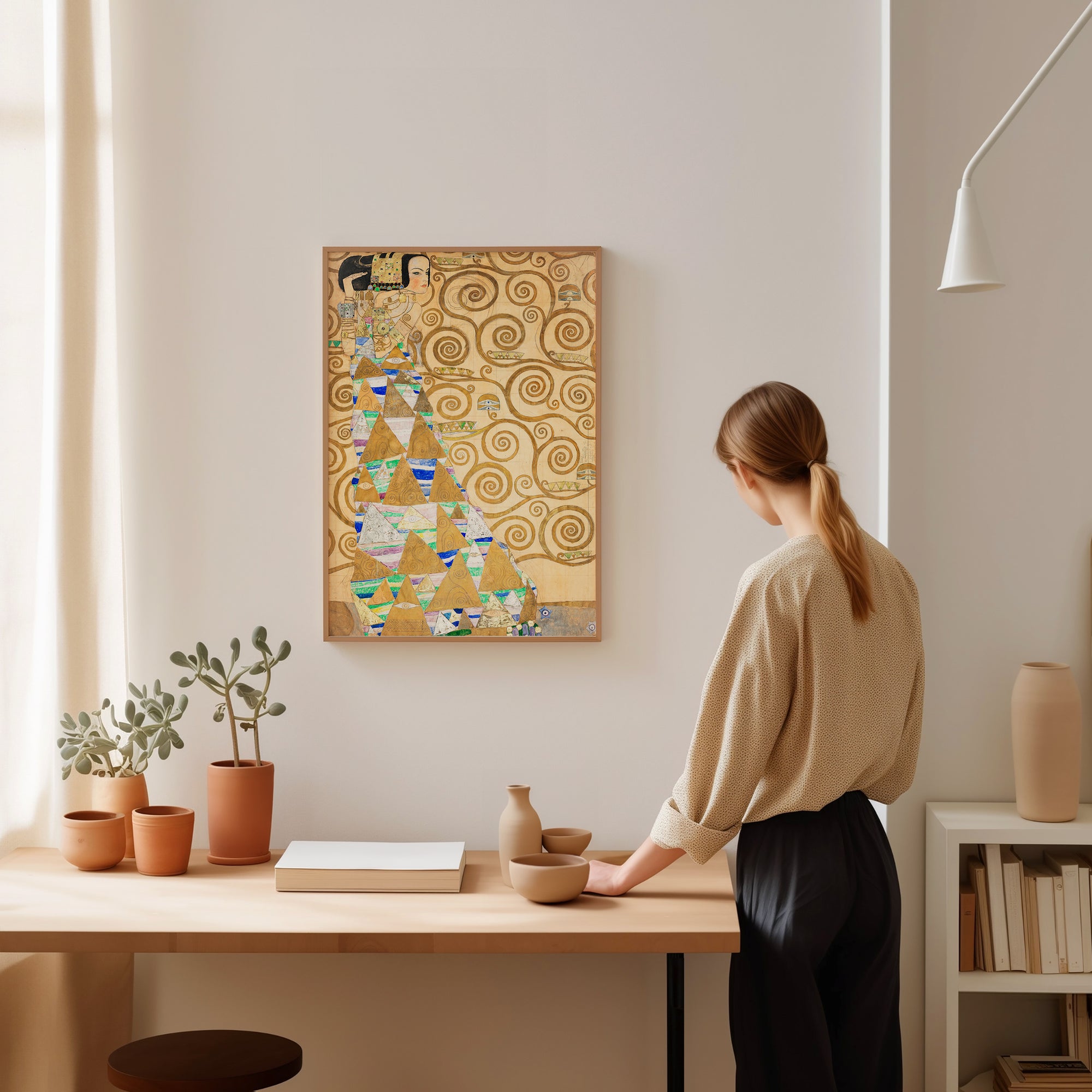 Die Erwartung (Tänzerin), Mosaikfrieses für den Speisesaal des Palais Stoclet in Brüssel Teil 2 (1910-1911)