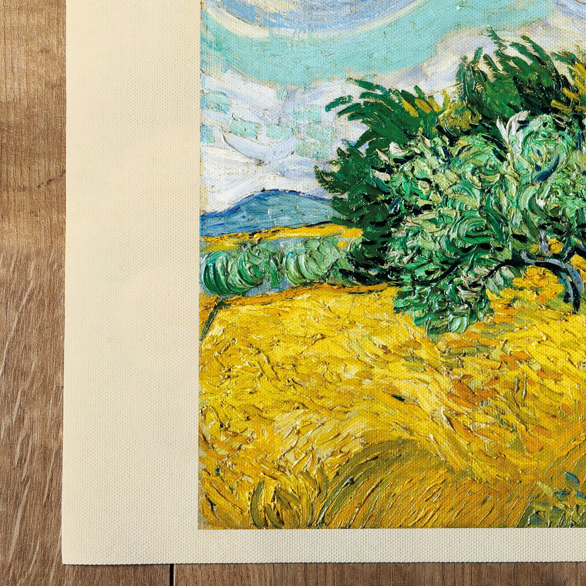 Champ de blé avec cyprès (1889)