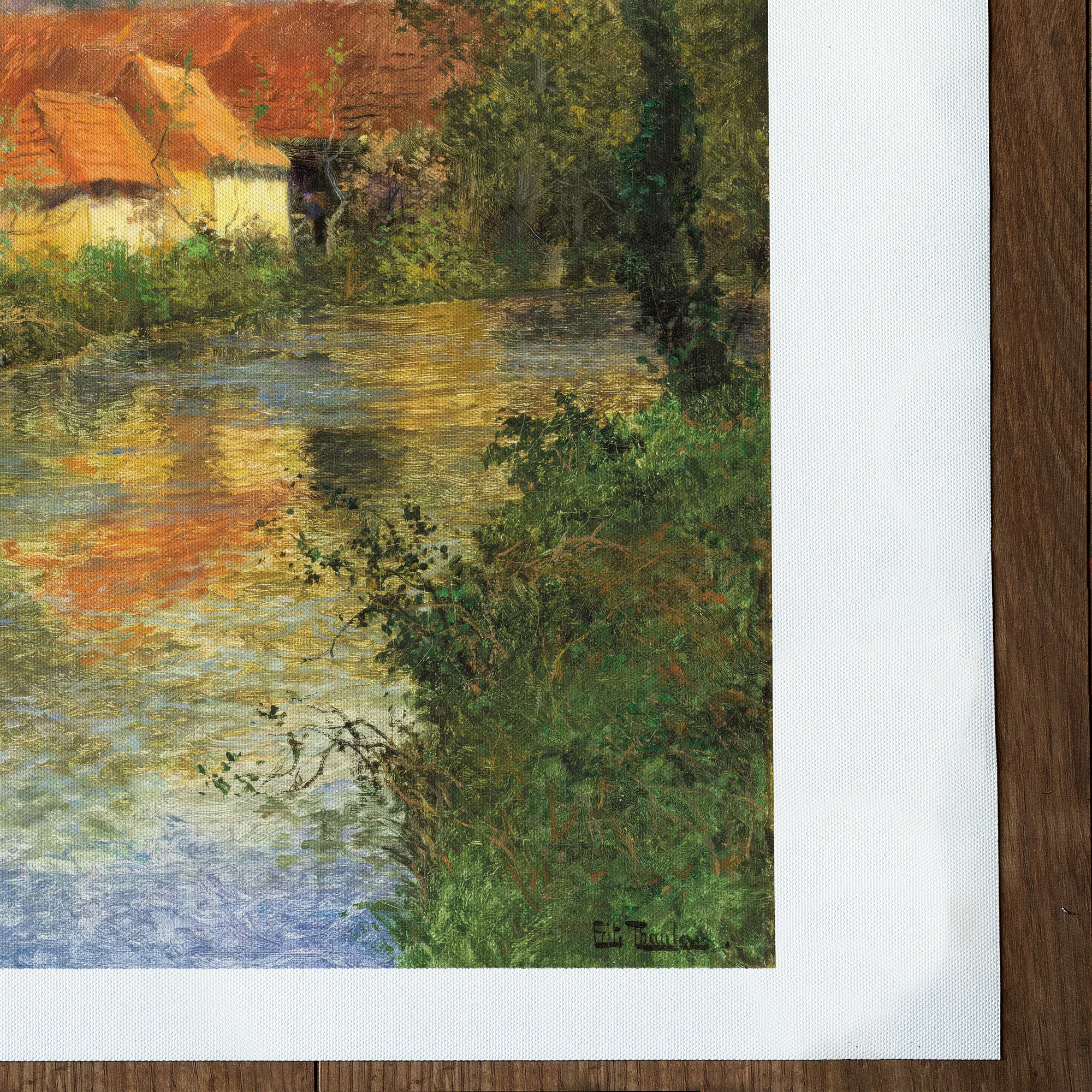 Ferme aux toits rouges sur les bords de l'Arques, fin d'été (1847-1906)