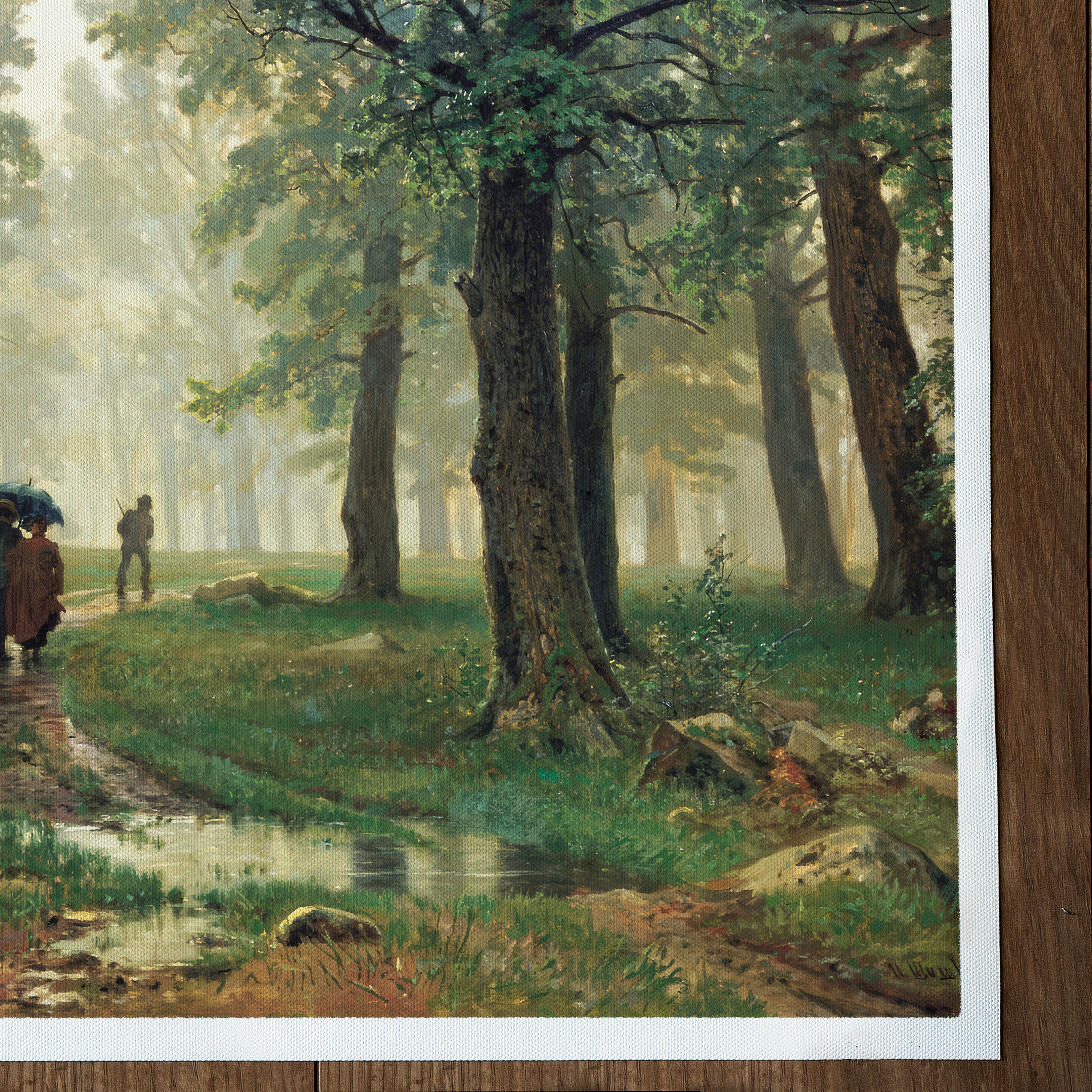 Rain in the oak forest (1832-1898) by Ivan Ivanovich Shishkin Fine