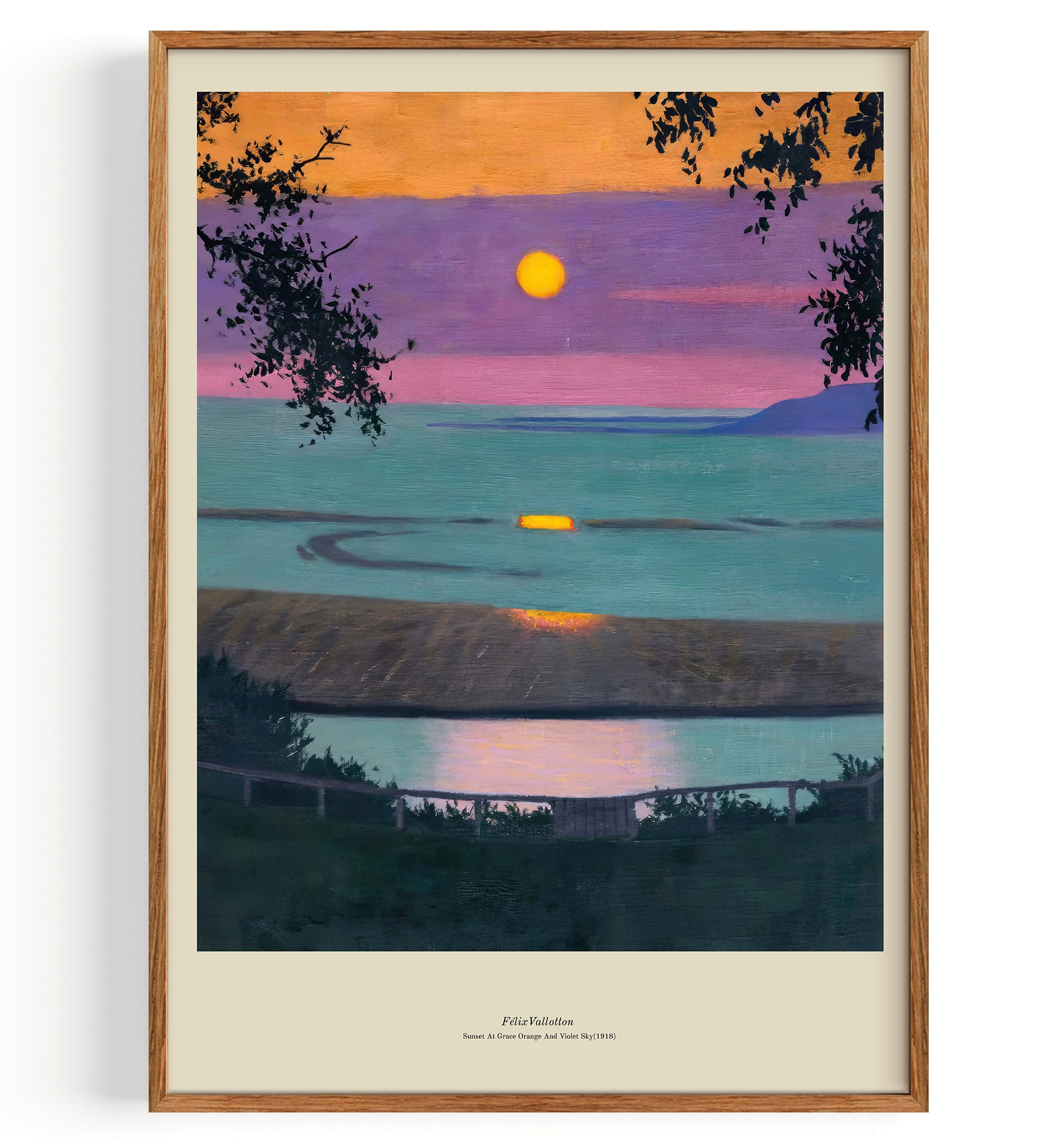 Tramonto a Grace, cielo arancione e violetto (1918)