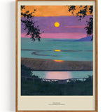 Sunset At Grace, Orange And Violet Sky (1918)