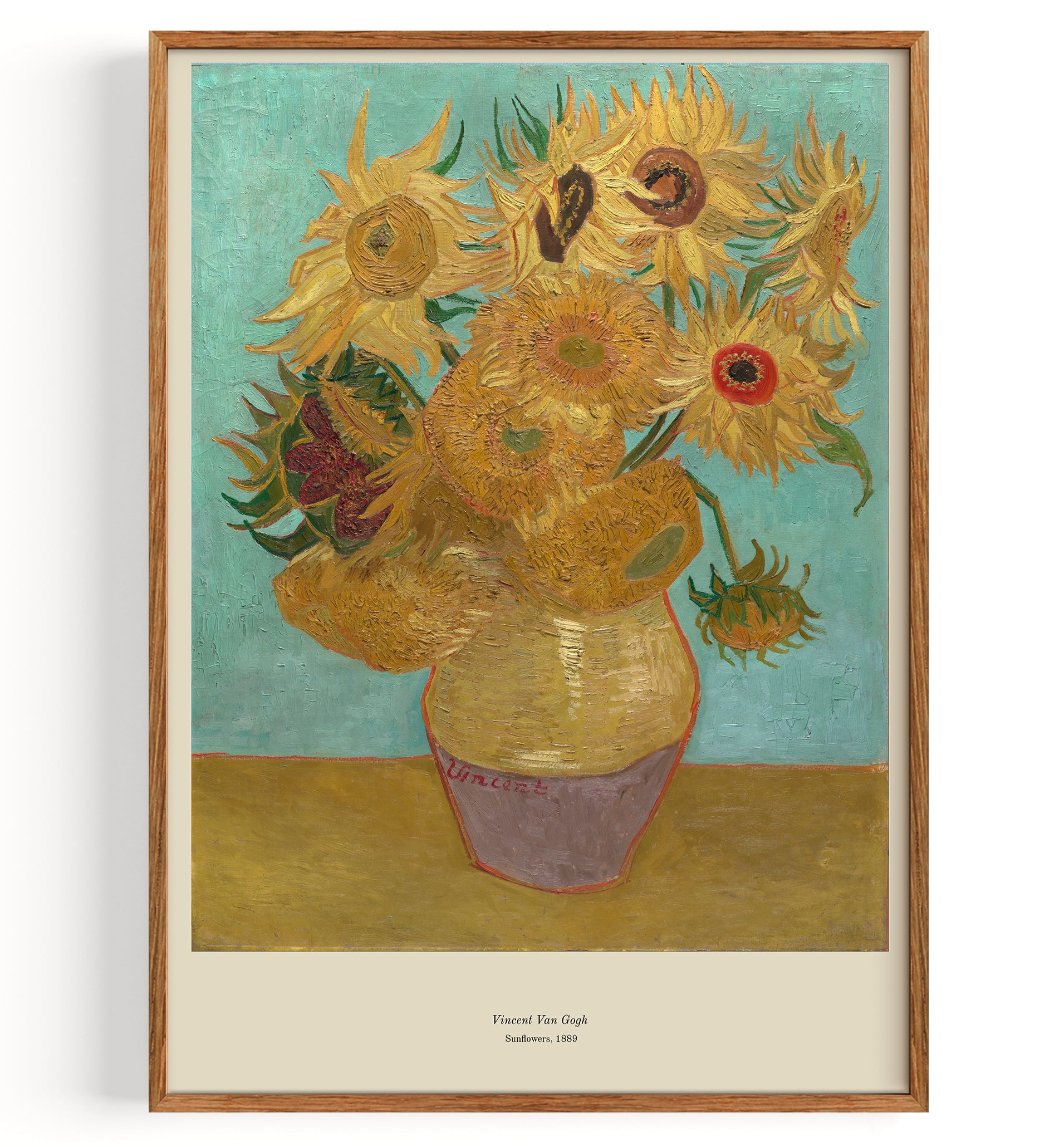 Trois tournesols dans un vase (1888)