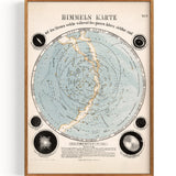 Astronomisk bildatlas himmelskarta (1855)