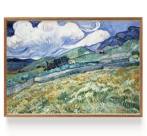 Wheatfield with Mountains in the Background, 1889 - Vincent