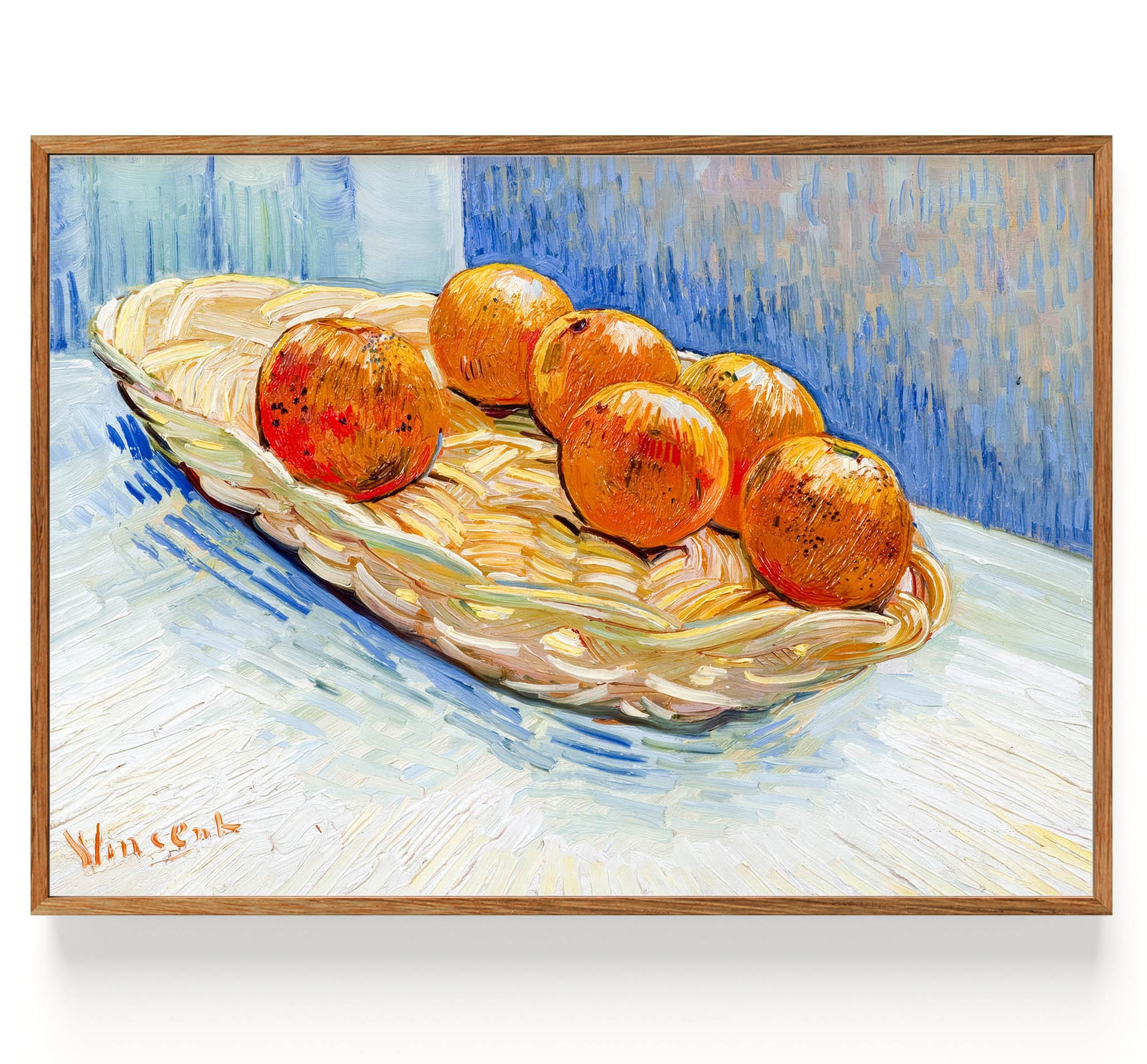Still Life with Basket and six Oranges Arles (1888)