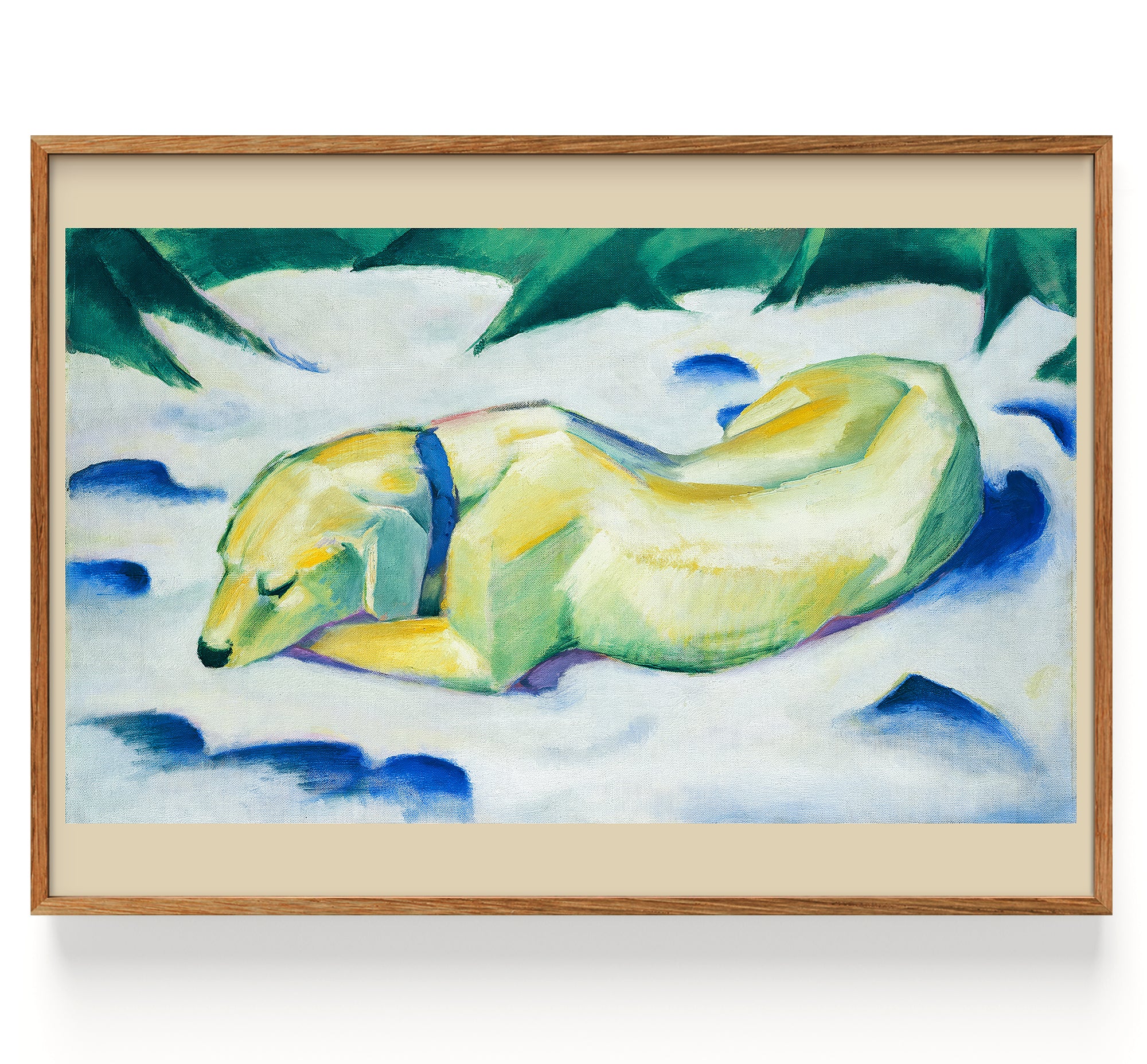 Chien couché dans la neige (1911)