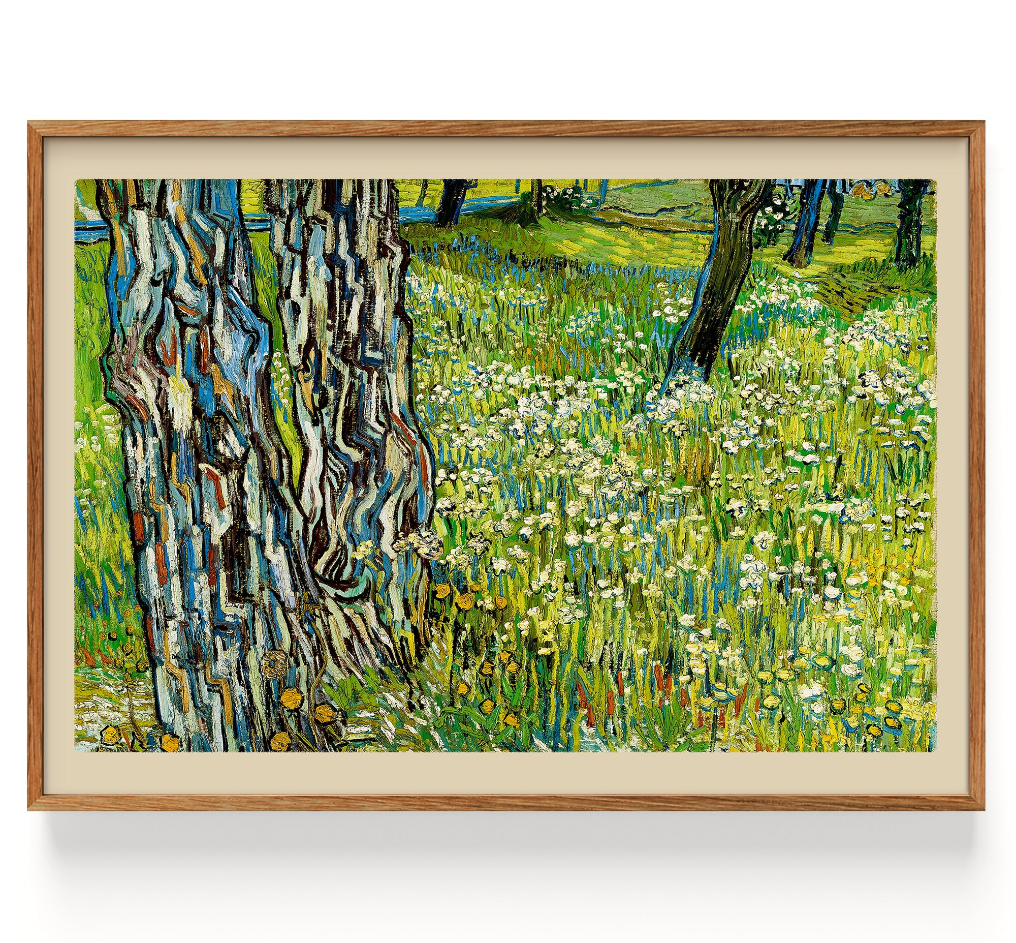 Tree trunks in the grass (1890)