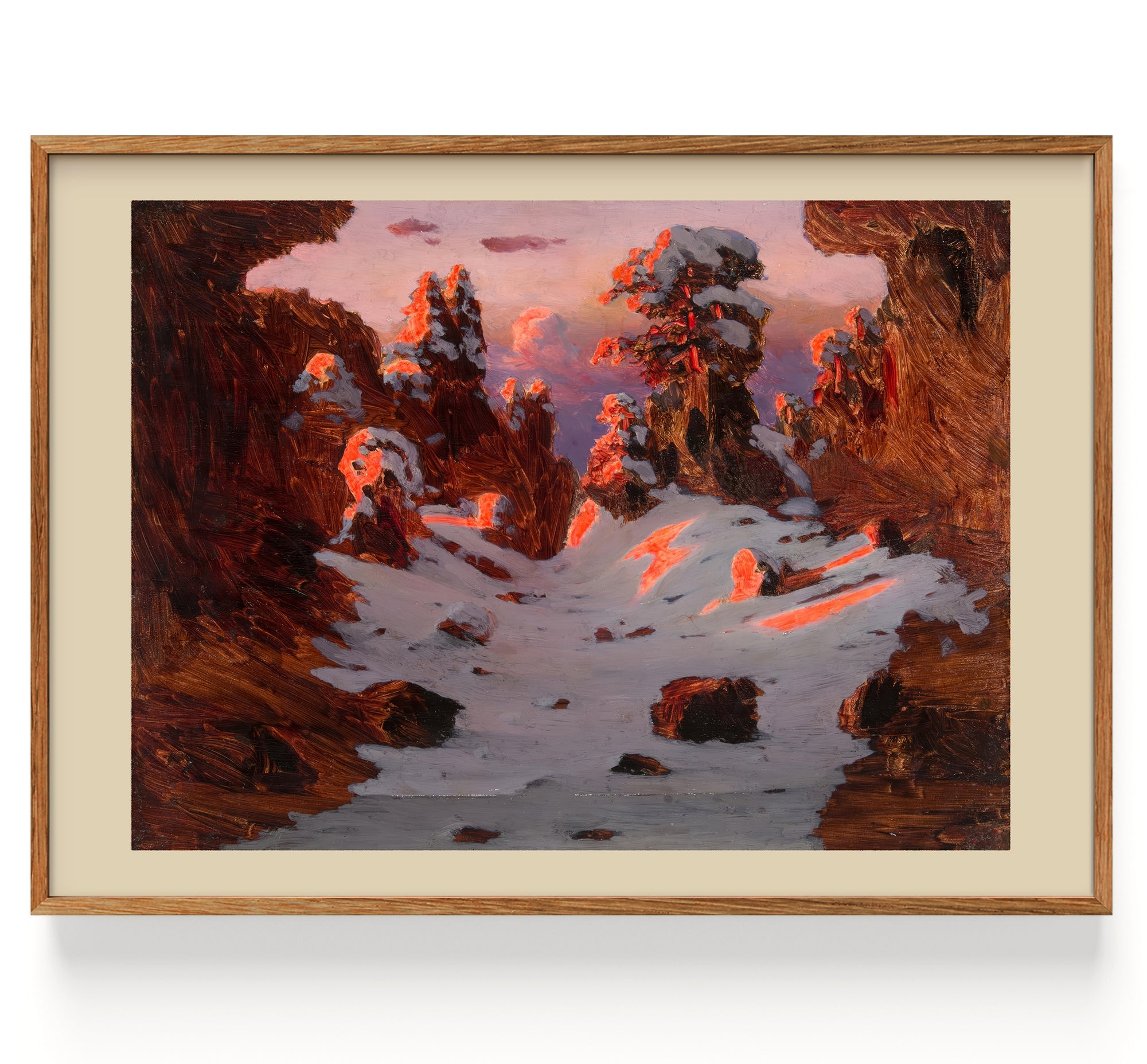 Winter Landscape at Sunset (1842 1910)