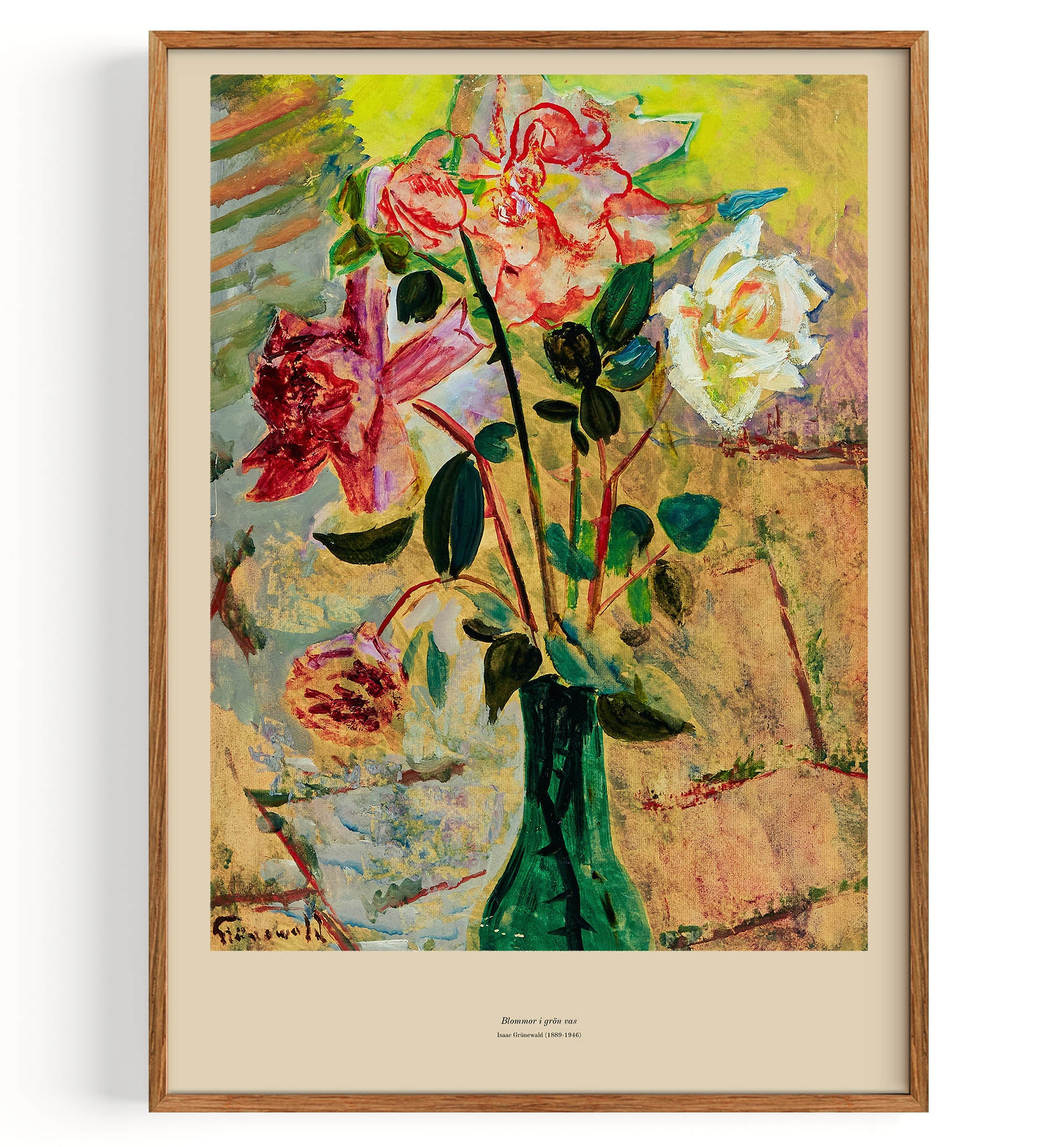 Blommor dans le vase vert (1889-1946)