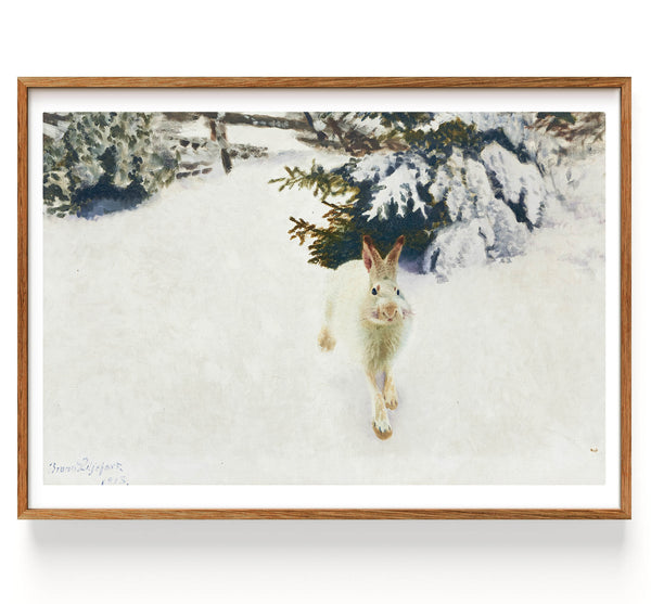 Lièvre dans les paysages d'hiver (1860-1939)