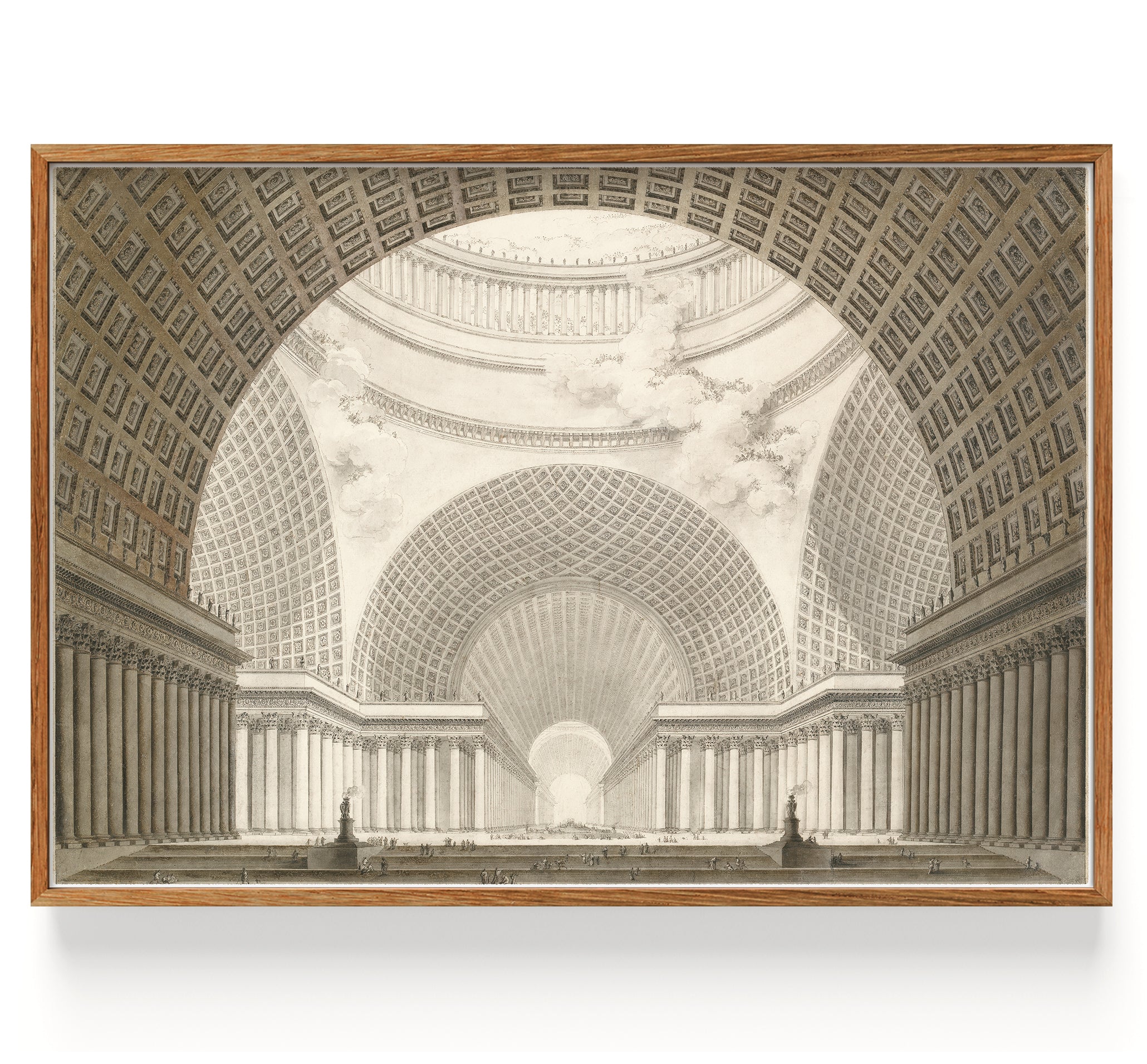 Vue en perspective de l'intérieur d'une église métropolitaine