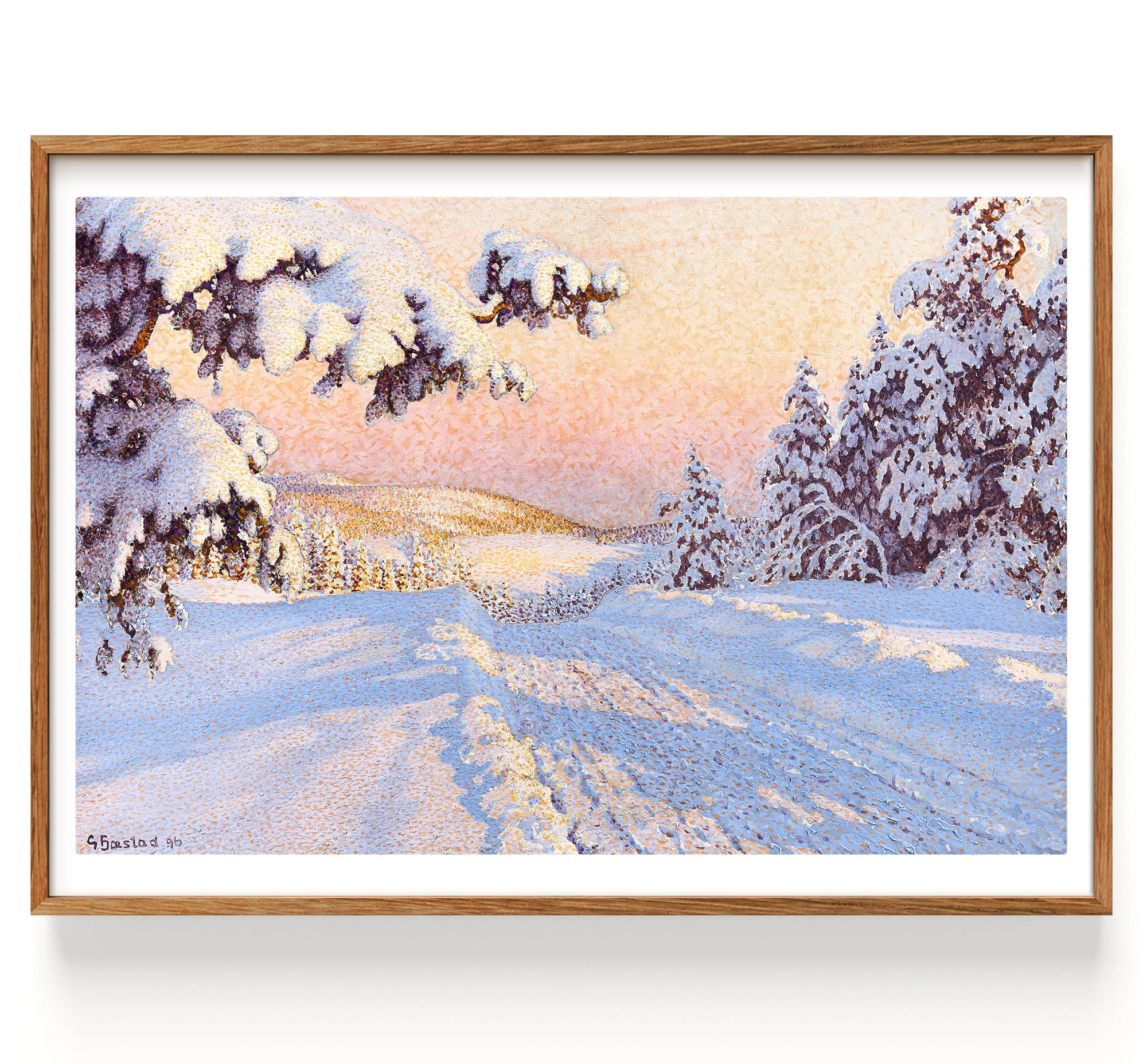 Route d'hiver dans la campagne enneigée (1868-1948)