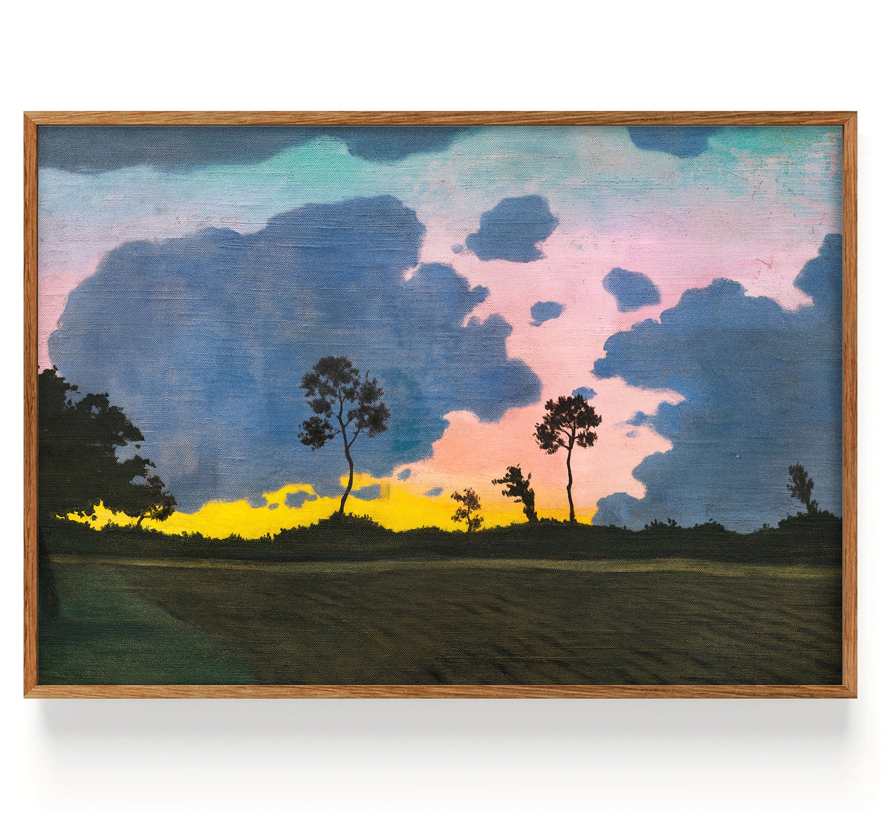 Coucher de soleil, nuages ​​bleus (1918)